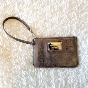 Michael Kors Silver Wristlet